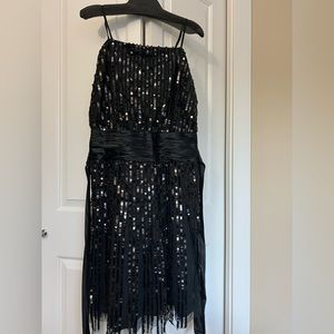 BCBG Max Azria Midi Sequin 100% Silk Dress NWT Size 10